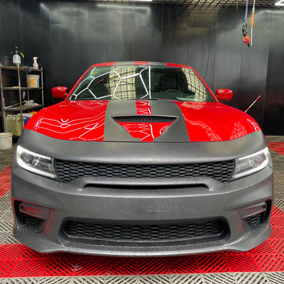 2015-2023 Dodge Charger  Front Bumper Cover Grill Kit Widebody Black P