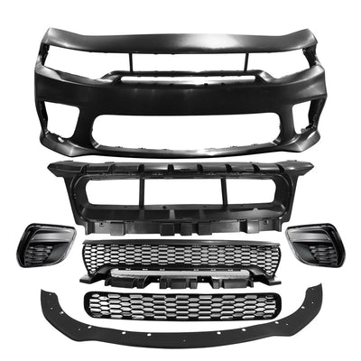 2015-2023 Dodge Charger  Front Bumper Cover Grill Kit Widebody Black P