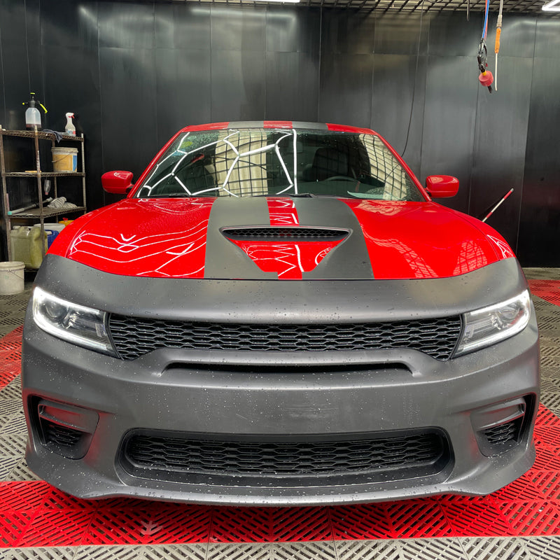 2015-2023 Dodge Charger Widebody Front Bumper Cover + Yellow Lip PP