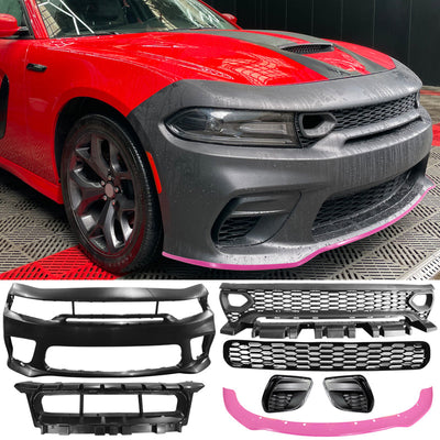 2015-2023 Dodge Charger Widebody SRT Front Bumper Cover + Pink Lip PP