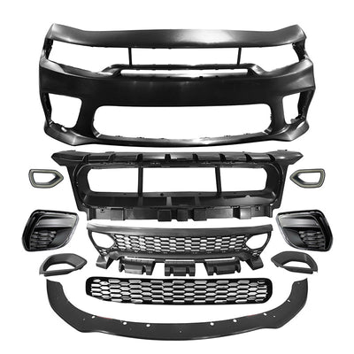 2015-2023 Dodge Charger Widebody SRT Bumper Cover Matte Black Lip PP