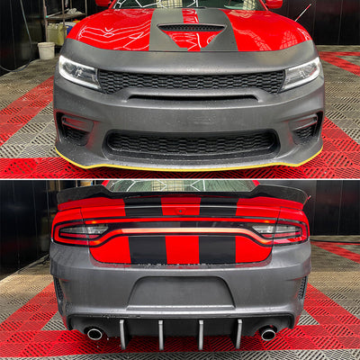 2015-2023 Dodge Charger Rear &  Front Bumper Yellow Lip Diffuser