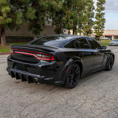 2015-2023 Dodge Charger IKON Matte Black Front Rear Bumper Covers PP