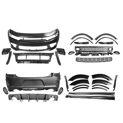 2015-2023 Dodge Charger Widebody Rear Bumper Covers W/ SRT Grilles ABS