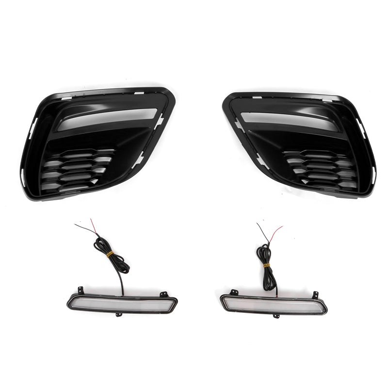 2015-2023 Dodge Charger Widebody SRT Black Front Bumper W/LED Light PP
