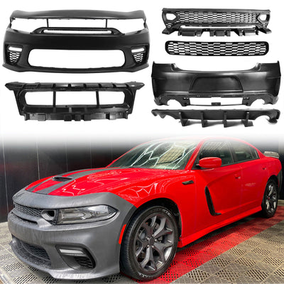2015-2023 Dodge Charger Widebody SRT Unpainted Front Rear LED Bumpers