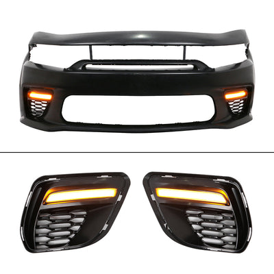 2015-2023 Dodge Charger Widebody SRT Unpainted Front Rear LED Bumpers