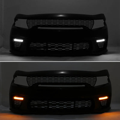 2015-2023 Dodge Charger Widebody Front Bumper Cover Pink Lip LED PP