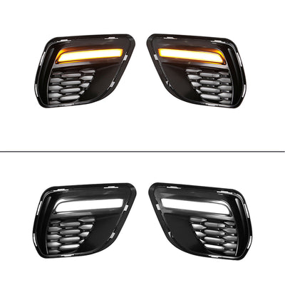 2015-2023 Charger IKON Matte Black Front Rear Bumper Covers LED PP