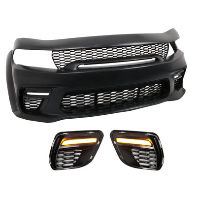 2020-2023 Dodge Charger Widebody Bumper Cover W/ SRT Grilles LED PP