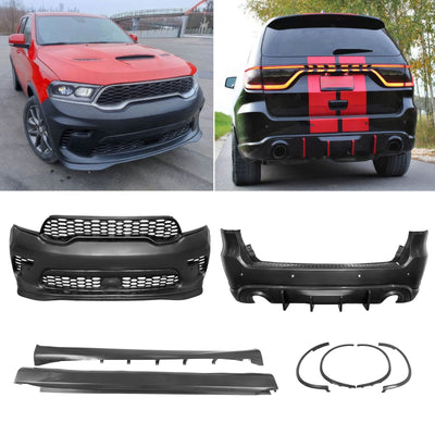 21-24 Dodge Durango Front Rear Bumper Cover Hellcat Style V2 Diffuser