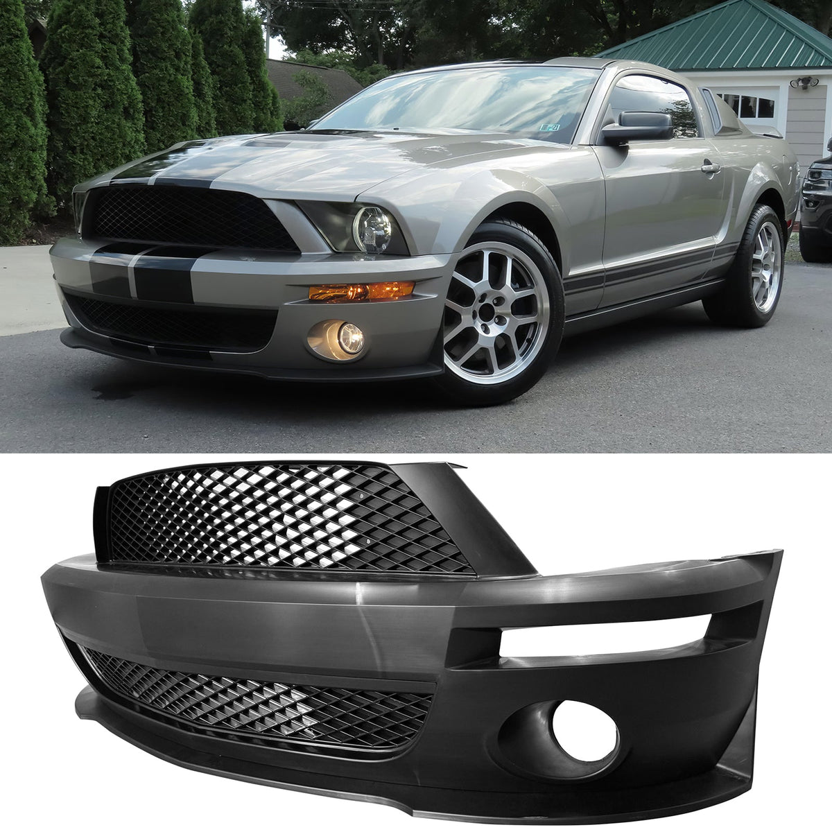 2007-2009 Ford Mustang GT500 OE Style Front Bumper Conversion Kit PP