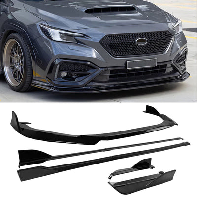 2022-2025 Subaru WRX D Gloss Black Front Rear Bumper Lip Corner Aprons