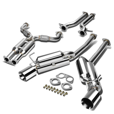 09-16 Nissan 370Z Dual Rolled Tip Catback Exhaust Stainless Steel