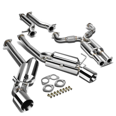 09-16 Nissan 370Z Dual Rolled Tip Catback Exhaust Stainless Steel