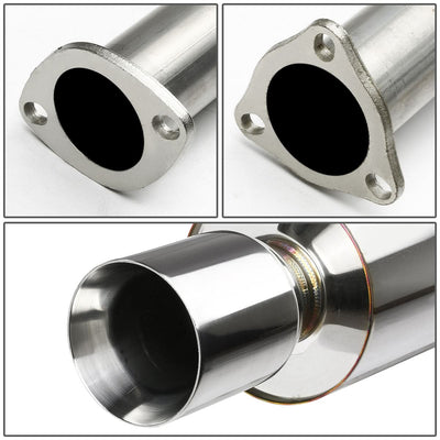 02-06 Acura RSX Type-S Single Rolled Tip Catback Exhaust - Stainless Steel