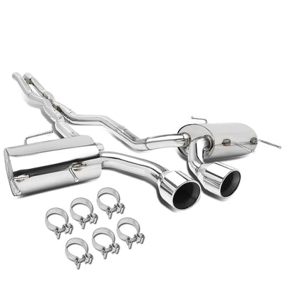 2009-2011 Cadillac CTS-V Dual Rolled Tip Catback Exhaust - Stainless Steel
