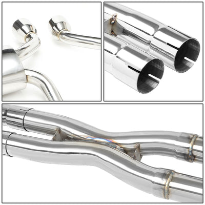 2009-2011 Cadillac CTS-V Dual Rolled Tip Catback Exhaust - Stainless Steel