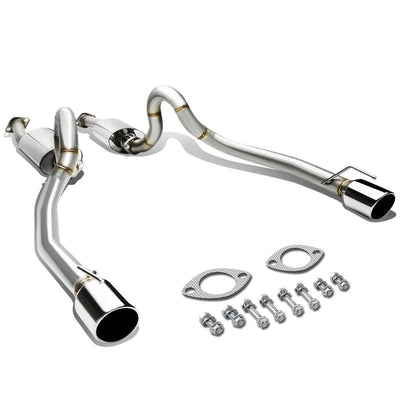 1996-2004 Ford Mustang V8 Catback Exhaust Dual Round Tip Stainless Steel