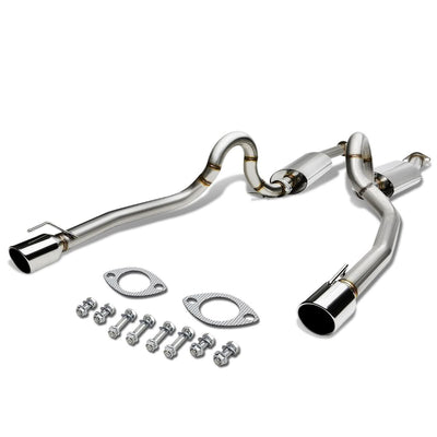 1996-2004 Ford Mustang V8 Catback Exhaust Dual Round Tip Stainless Steel