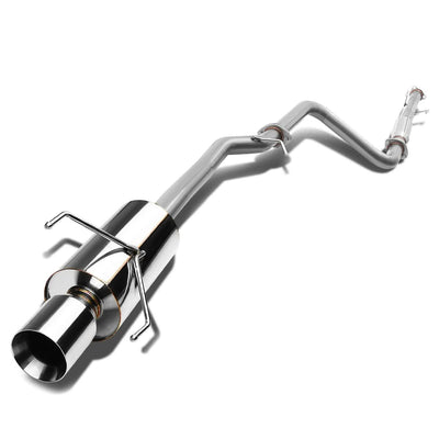 90-93 Honda Accord Single Rolled Tip Catback Exhaust - Stainless Steel