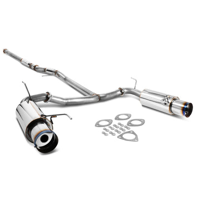 98-02 Honda Accord V6 Dual Burnt Tip Catback Exhaust Stainless Steel
