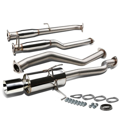 2001-2005 Honda Civic Catback Exhaust Single Rolled Tip Stainless Steel