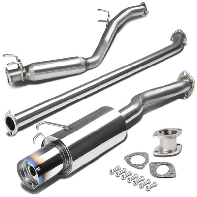 06-08 Honda Civic EX Catback Exhaust Single Burnt Tip Stainless Steel