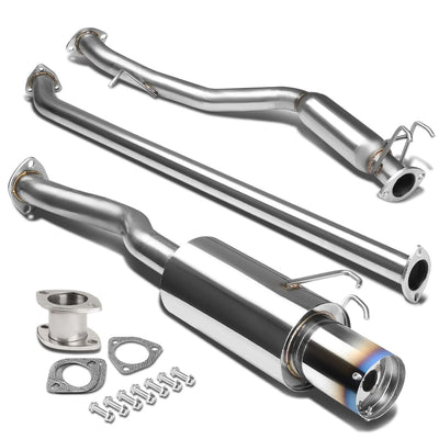 06-08 Honda Civic EX Catback Exhaust Single Burnt Tip Stainless Steel