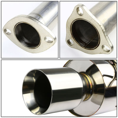 96-00 Honda Civic 3-Door Catback Exhaust Single Rolled Tip Stainless Steel
