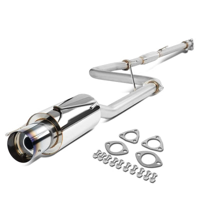 97-01 Honda Prelude Single Burnt Tip Catback Exhaust Stainless Steel