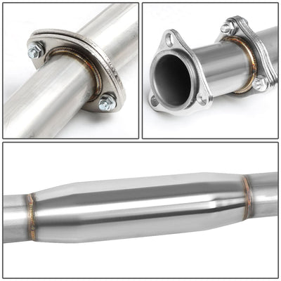 97-01 Honda Prelude Single Burnt Tip Catback Exhaust Stainless Steel