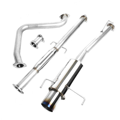 97-01 Honda Prelude Single Burnt Tip Catback Exhaust Stainless Steel
