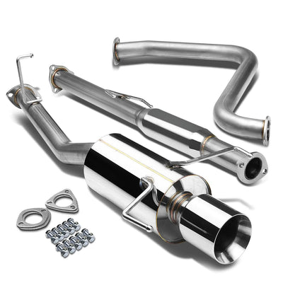1997-2001 Honda Prelude Single Rolled Tip Catback Exhaust - Stainless Steel