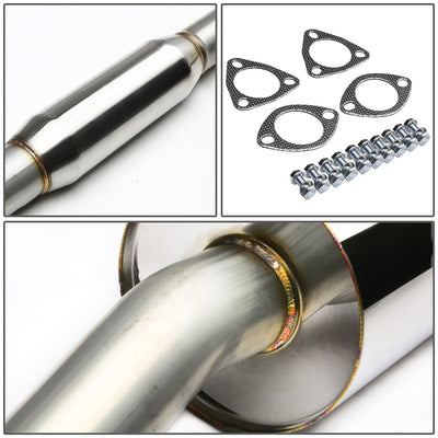 1997-2001 Honda Prelude Single Rolled Tip Catback Exhaust - Stainless Steel