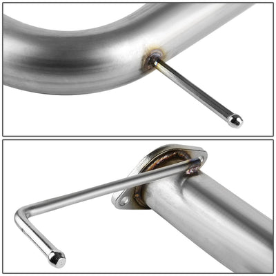 06-12 Mitsubishi Eclipse Single Rolled Tip Catback Exhaust Stainless Steel