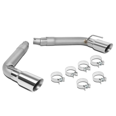 10-15 Chevrolet Camaro Dual Rolled Tip Axleback Exhaust Stainless Steel