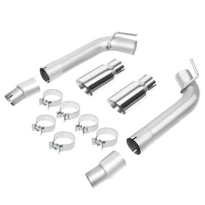 10-15 Chevrolet Camaro Dual Rolled Tip Axleback Exhaust Stainless Steel
