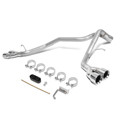 2009-2013 GMC Yukon Denali Quad Tip Axleback Exhaust Stainless Steel