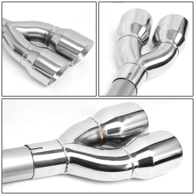 2009-2013 GMC Yukon Denali Quad Tip Axleback Exhaust Stainless Steel