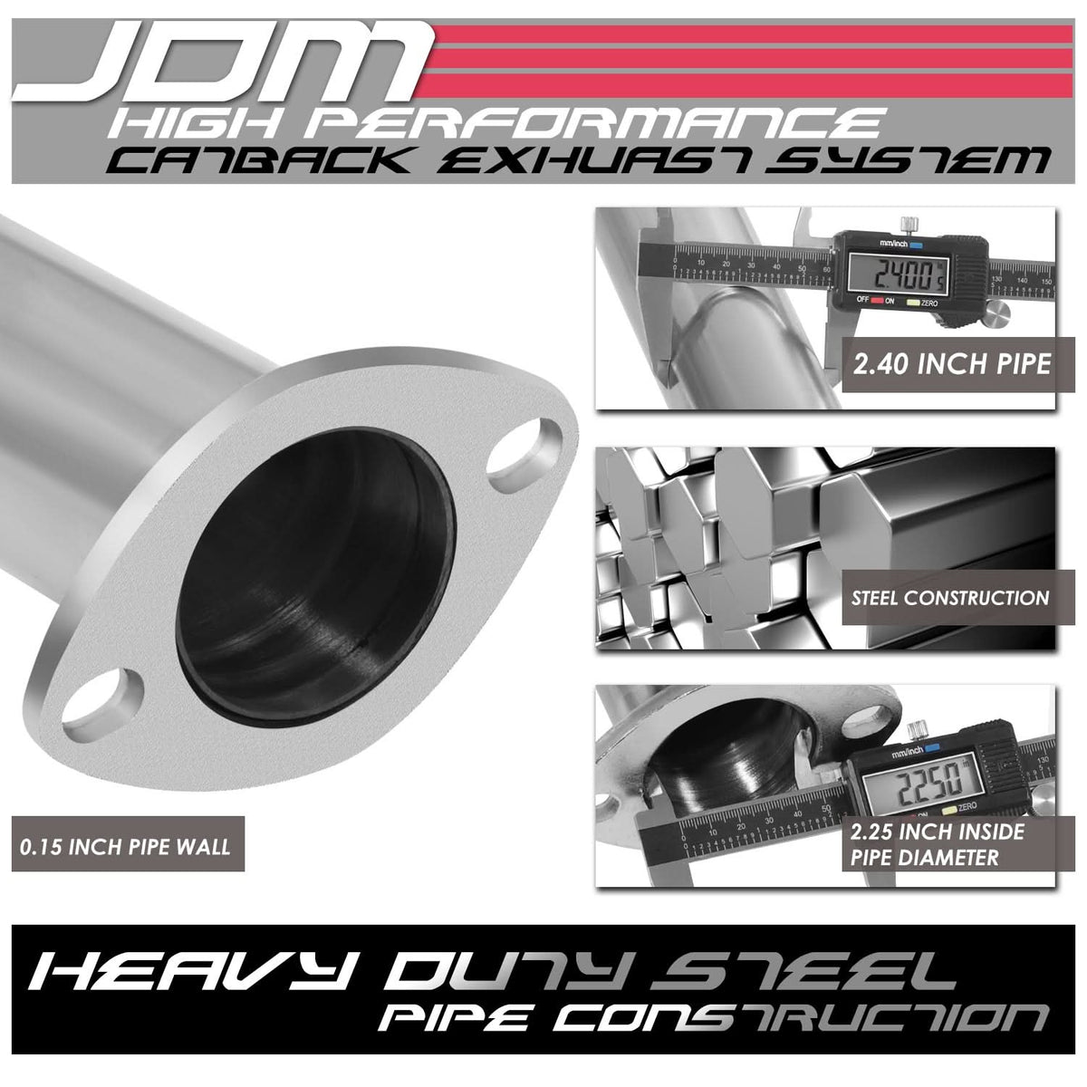 05-10 Scion tC Single Rolled Tip Catback Exhaust Stainless Steel