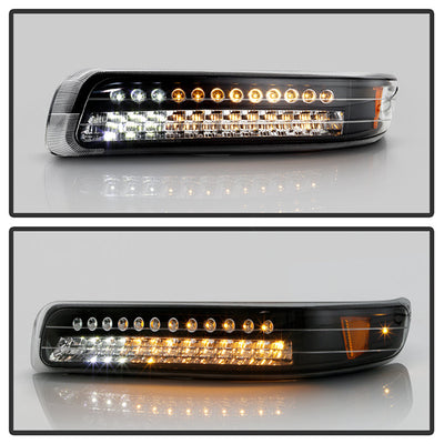 SPYDER Xtune Chevy Silverado 99-02 LED Amber Bumper Lights Black CBL-CS99-LED-BK 5014566