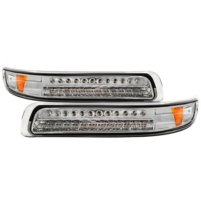 SPYDER Xtune Chevy Silverado 99-02 LED Amber Bumper Lights Chrome CBL-CS99-LED-E 5014573