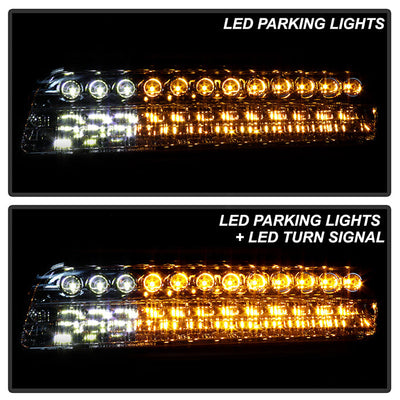SPYDER Xtune Chevy Silverado 99-02 LED Amber Bumper Lights Chrome CBL-CS99-LED-E 5014573