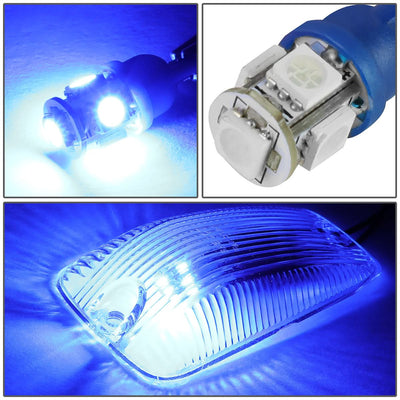 88-02 Chevrolet Silverado / GMC Sierra Chrome Housing Blue LED Cab Light