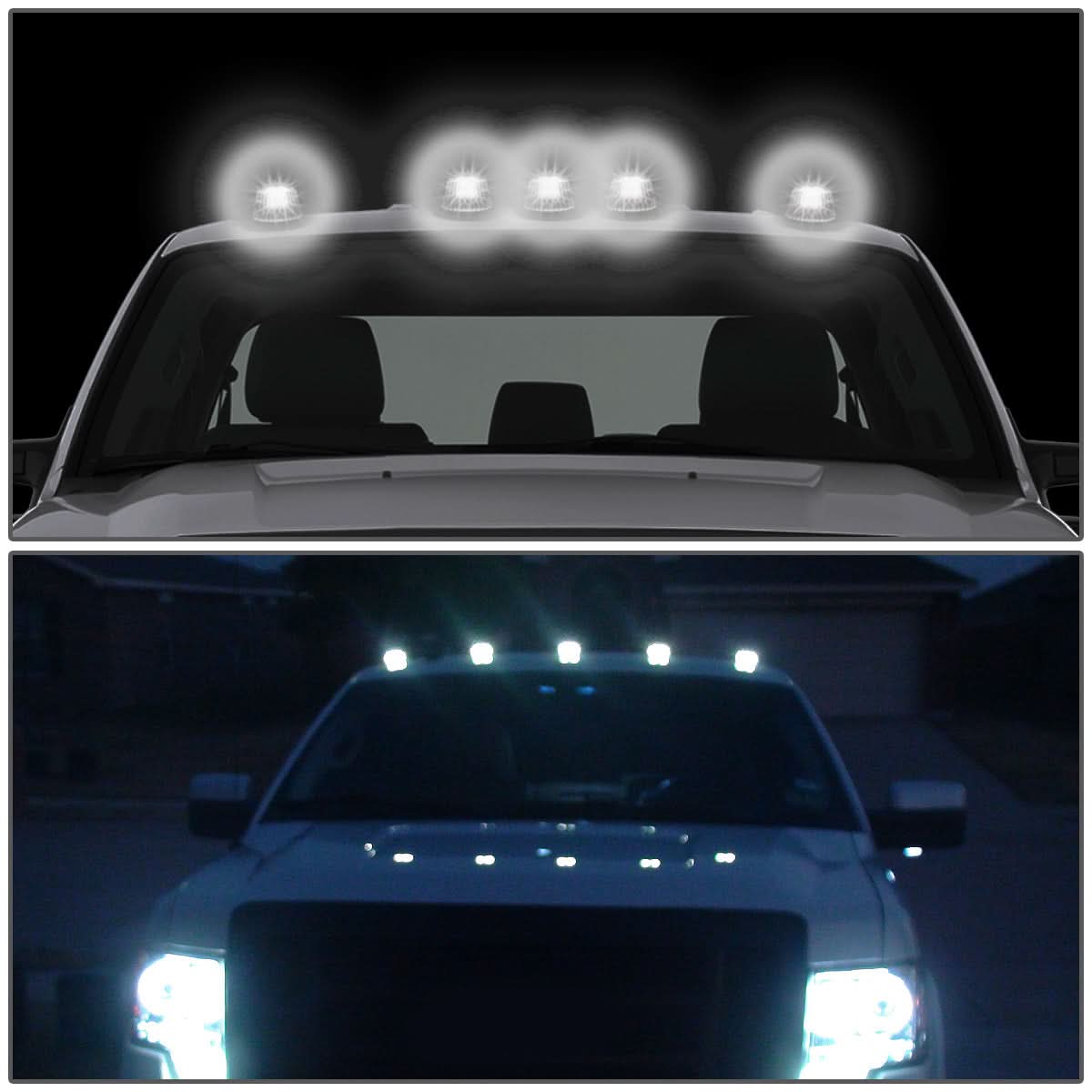 94-98 Dodge Ram 2500/3500 Cab Light - Black Housing White LED