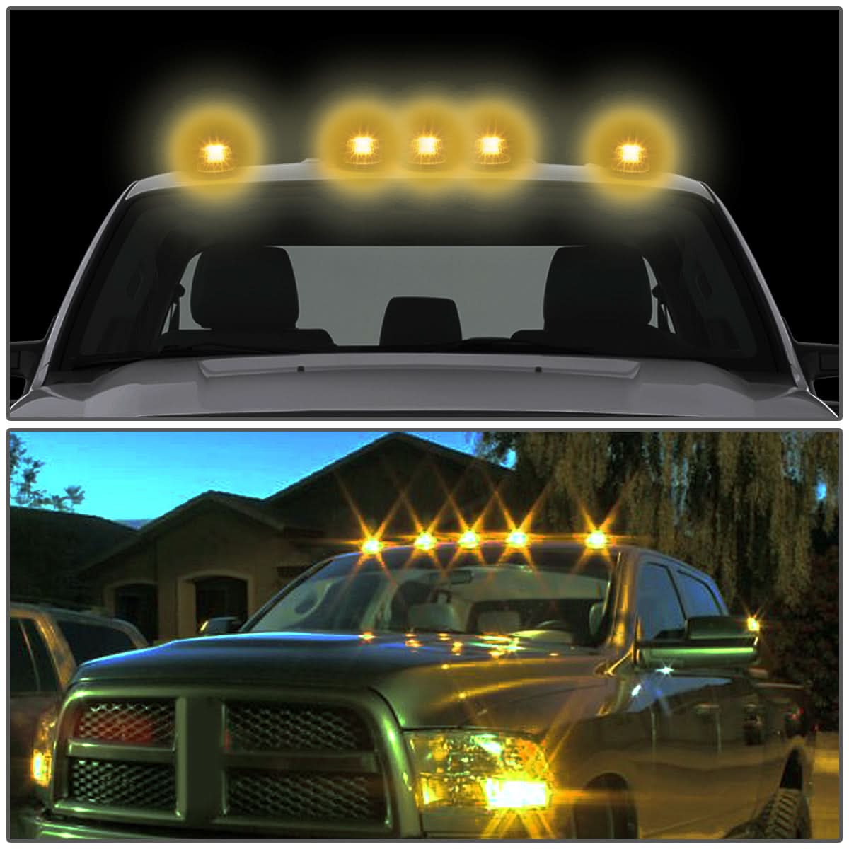 80-96 Ford Super Duty Smoke Housing Amber LED Cab Light