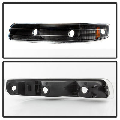 SPYDER Xtune Chevy Silverado 99-02 Amber Reflector Bumper Lights Black CBL-JH-CS99-AM-BK 5064271