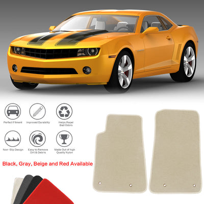 2010-2015 Chevrolet Camaro Car Floor Mats Carpet 2PC Nylon