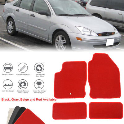 2000-2007 Ford Focus Car Floor Mats Carpet 4PC Nylon